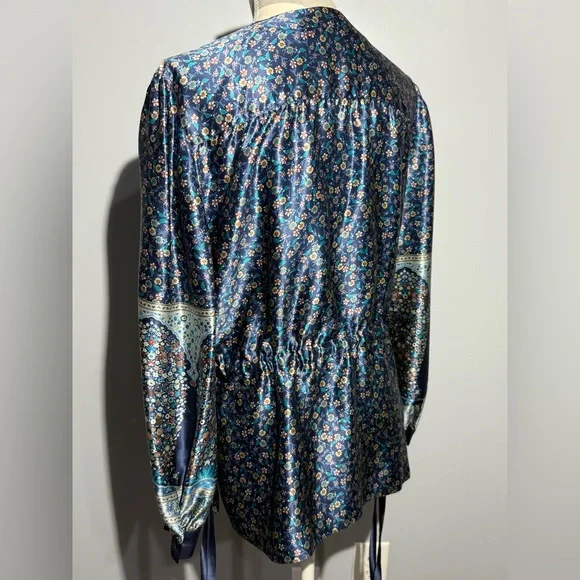 Marina Ferrari/Saks Fifth Avenue Floral 100%Silk Blouse